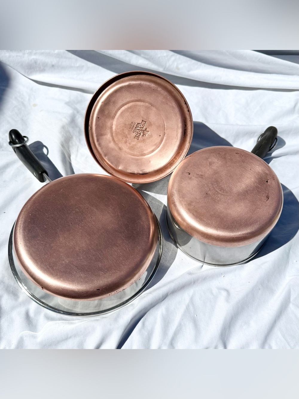 Revere Ware Stainless Copper Clad Pot and Pan Set - Picture 5 of 12